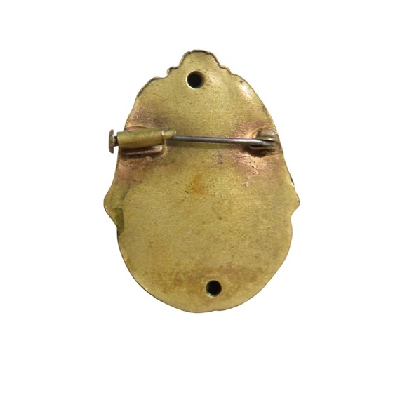 Vintage‎ Egyptian Pharaoh Face Brooch Pin Brass Tone Collectible Accessory - Picture 3 of 9